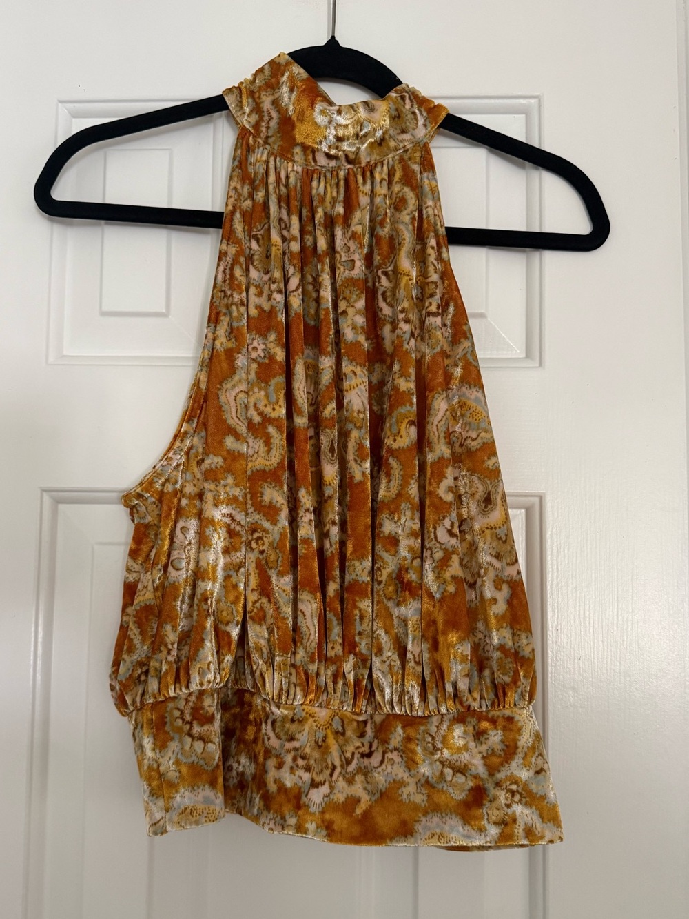 Free People Velvet Halter Top Size Large